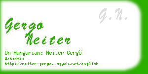 gergo neiter business card